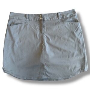 Adidas Golf Skort Womens Size 14 Gray Athletic Performance‎ Pull On Skirt